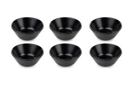Hermia Juego de 6 Cuencos de Gres Cerámico Negro